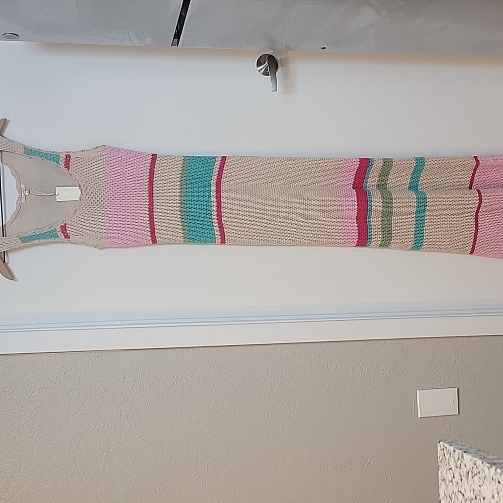 Z SUPPLY| Ibiza Colorful Crochet Striped Maxi Dress - Picture 5 of 9